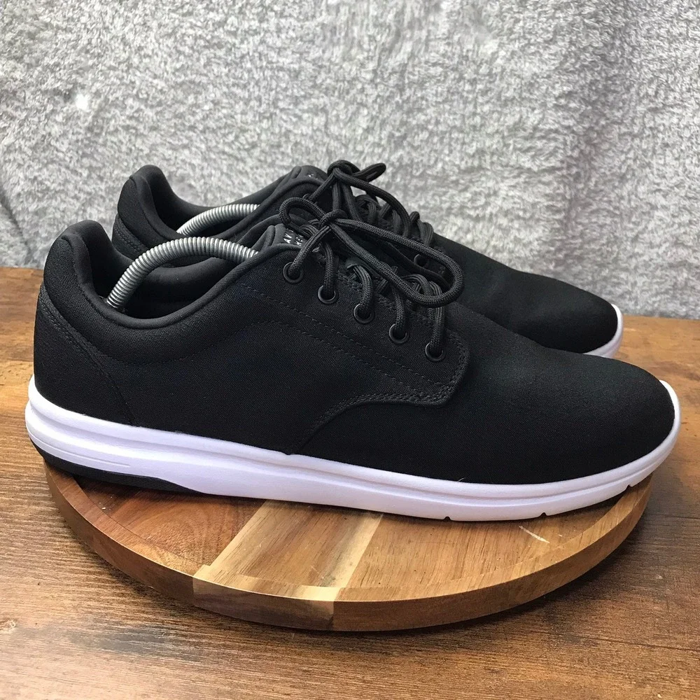 Travis Mathew The Daily 2.0 Woven Sneakers Mens 13 Black Low Top Golf Shoes